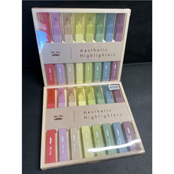 2 Packs (16PCS Total) Mr.Pen Aesthetic Highlighters (8PCS Each) - New!