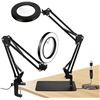 Image 1 : LED Lighted Magnifyer Lamp; 12X Magnifying Glass LED Light with Clamp Design/Heavy Base - New!