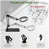 Image 3 : LED Lighted Magnifyer Lamp; 12X Magnifying Glass LED Light with Clamp Design/Heavy Base - New!