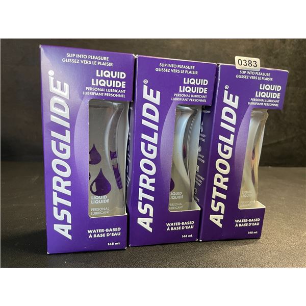 3 Boxes of ASTROGLIDE Water-Based Personal Lubricant/Lubes (148ml Each) - New Sealed