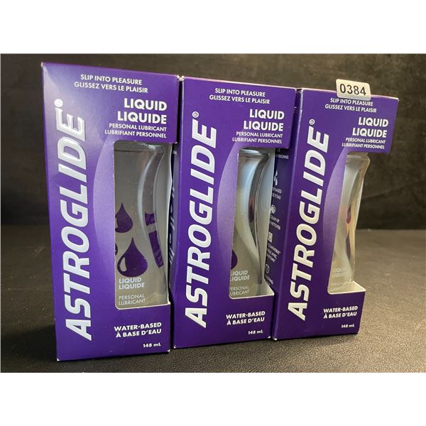 3 Boxes of ASTROGLIDE Water-Based Personal Lubricant/Lubes (148ml Each) - New Sealed