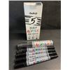 Image 10 : 5-Pack Chalkola Black Acrylic Paint Pens/Markers; Dual Tip & Jumbo Tip Pens Included - New!