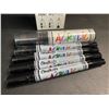 Image 11 : 5-Pack Chalkola Black Acrylic Paint Pens/Markers; Dual Tip & Jumbo Tip Pens Included - New!