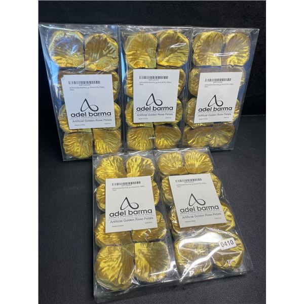 5 Packs Artificial Golden Rose Petals (1000pcs Each) For Crafts, Weddings, Gifts, etc. New