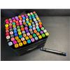 Image 3 : 100PCS Dual-Tip Artist Markers Set - Multi-Color Alcohol Markers for Drawing/Sketching - NEW