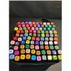 Image 4 : 100PCS Dual-Tip Artist Markers Set - Multi-Color Alcohol Markers for Drawing/Sketching - NEW
