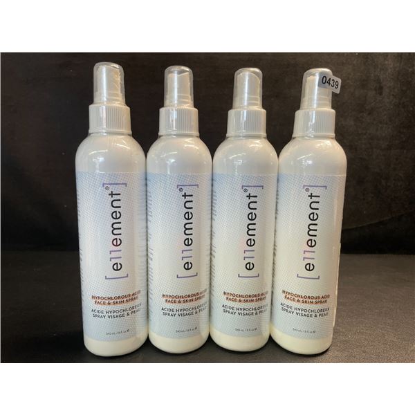 Lot of 4 e11ement Hypochlorous Acid Sprays (240ml) For Acne, Eczema, Tattoo/Piercing Aftercare - New