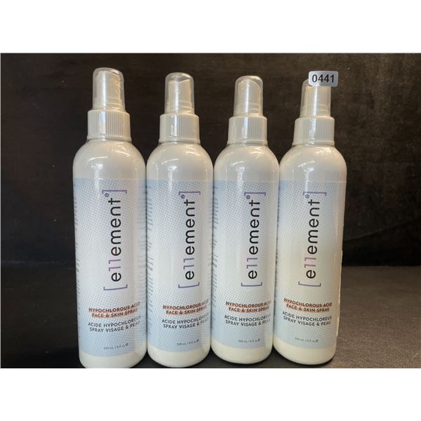 Lot of 4 e11ement Hypochlorous Acid Sprays (240ml) For Acne, Eczema, Tattoo/Piercing Aftercare - New