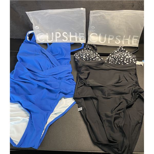 Lot of 2 Cupshe Women's One-Piece Bathing Suits (Size Small) Premium/Quality Swimsuits - New