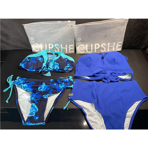 Lot of 2 Cupshe Women's 2-Piece Bikini's/Bathing Suits (Size Medium) Premium/Quality Design - New