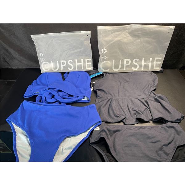 Lot of 2 Cupshe Women's 2-Piece Bikini's/Bathing Suits (Size Medium) Premium/Quality Design - New