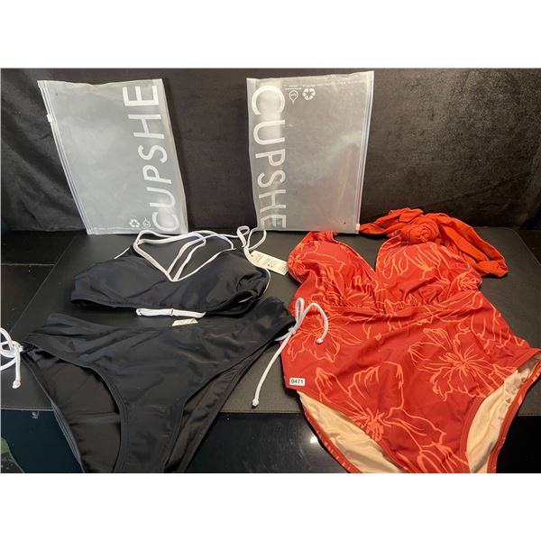 Lot of 2 Cupshe Women's Bathing Suits (Size Large) Premium/Quality Swimsuits - New