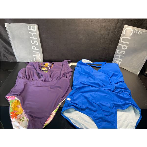 Lot of 2 Cupshe Women's One-Piece Bathing Suits (Size Large) Premium/Quality Swimsuits - New