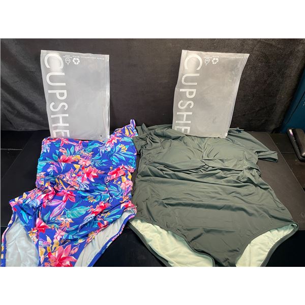 Lot of 2 Cupshe Women's One-Piece Bathing Suits (Size XL) Premium/Quality Swimsuits - New