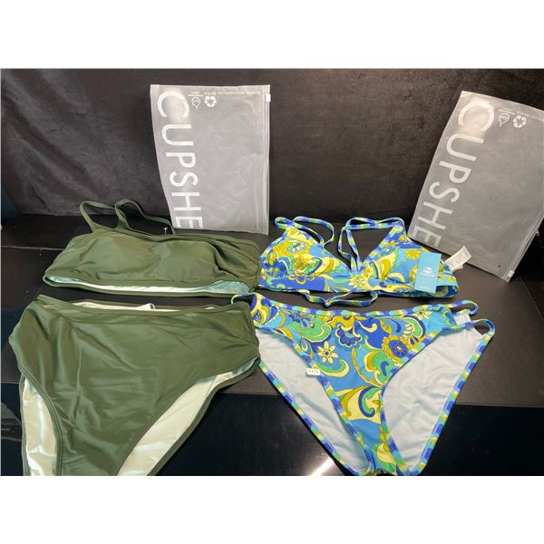 Lot of 2 Cupshe Women's Bikinis/2-Piece Bathing Suits (Size XL) Premium/Quality Swimsuits - New