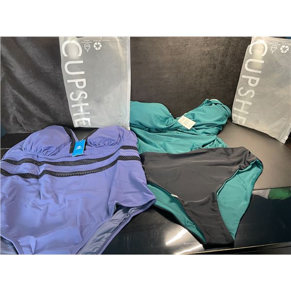 Lot of 2 Cupshe Women's Bathing Suits (Size 2XL/3XL Plus Size) Premium/Quality Swimsuits - New