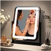 Image 1 : LED Hollywood Vanity Mirror/Makeup Mirror w/ 3 Color Modes, Adjustable Brightness, 10X Magnification