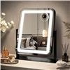 Image 3 : LED Hollywood Vanity Mirror/Makeup Mirror w/ 3 Color Modes, Adjustable Brightness, 10X Magnification