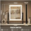 Image 9 : LED Hollywood Vanity Mirror/Makeup Mirror w/ 3 Color Modes, Adjustable Brightness, 10X Magnification