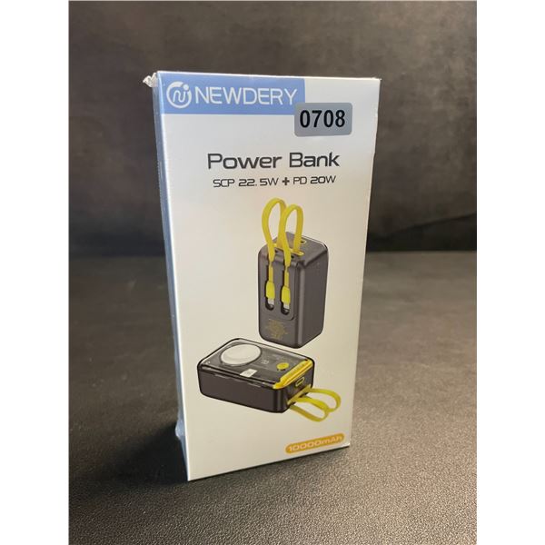 10,000mAh Portable Power Bank/Charger with Built-In Charge Cords & Apple Watch Charger - New Sealed!