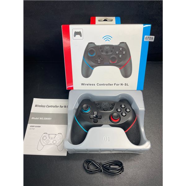 Wireless Pro Controller for Nintendo Switch - Ergonomic Design; USB-C Rechargeable (Black) - New