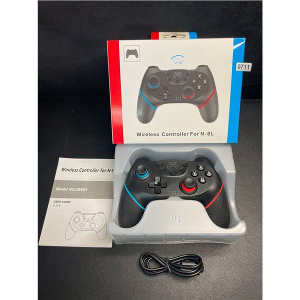 Wireless Pro Controller for Nintendo Switch - Ergonomic Design; USB-C Rechargeable (Black) - New