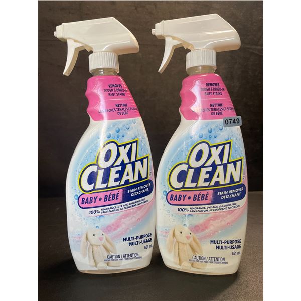 Lot of 2 Oxi-Clean Multi-Purpose Stain Remover Sprays (651ml) for Tough/Dried Stains - New