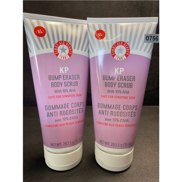 Lot of 2 FirstAidBeauty KP Bump Eraser Body Scrubs for Sensitive Skin (10oz) with 10% AHA - New