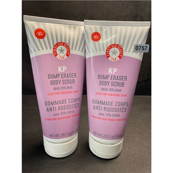 Lot of 2 FirstAidBeauty KP Bump Eraser Body Scrubs for Sensitive Skin (10oz) with 10% AHA - New