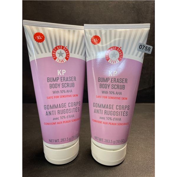 Lot of 2 FirstAidBeauty KP Bump Eraser Body Scrubs for Sensitive Skin (10oz) with 10% AHA - New