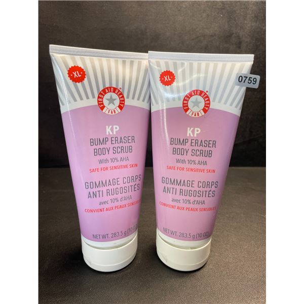 Lot of 2 FirstAidBeauty KP Bump Eraser Body Scrubs for Sensitive Skin (10oz) with 10% AHA - New