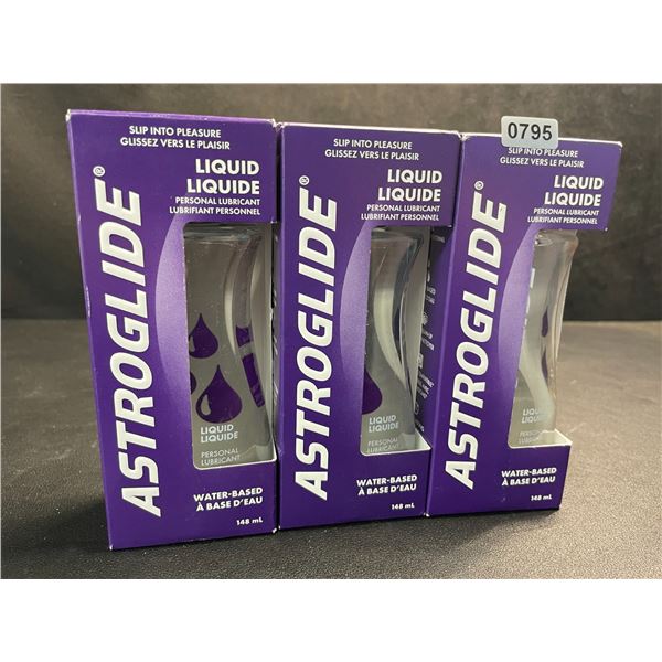 3 Boxes of ASTROGLIDE Water-Based Personal Lubricant/Lubes (148ml Each) - New Sealed
