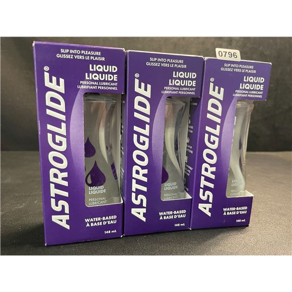 3 Boxes of ASTROGLIDE Water-Based Personal Lubricant/Lubes (148ml Each) - New Sealed