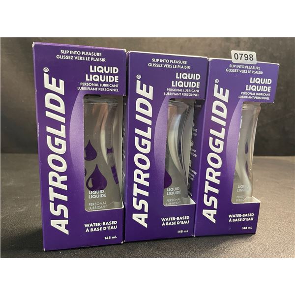 3 Boxes of ASTROGLIDE Water-Based Personal Lubricant/Lubes (148ml Each) - New Sealed