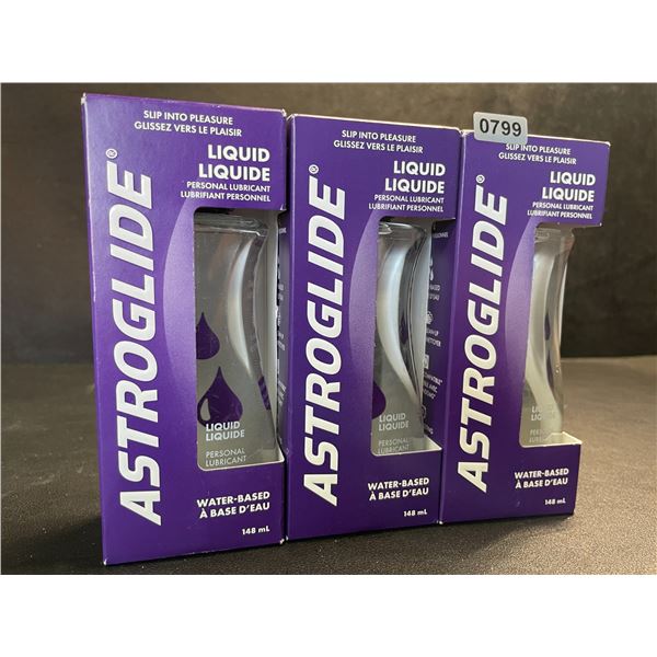3 Boxes of ASTROGLIDE Water-Based Personal Lubricant/Lubes (148ml Each) - New Sealed