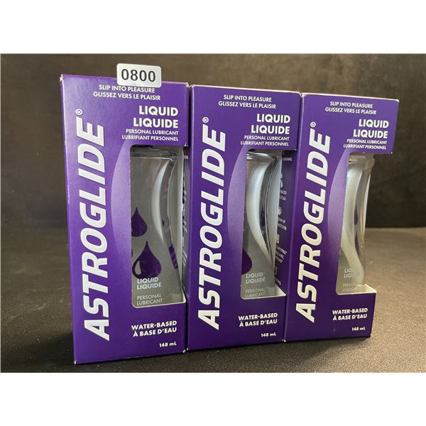 3 Boxes of ASTROGLIDE Water-Based Personal Lubricant/Lubes (148ml Each) - New Sealed