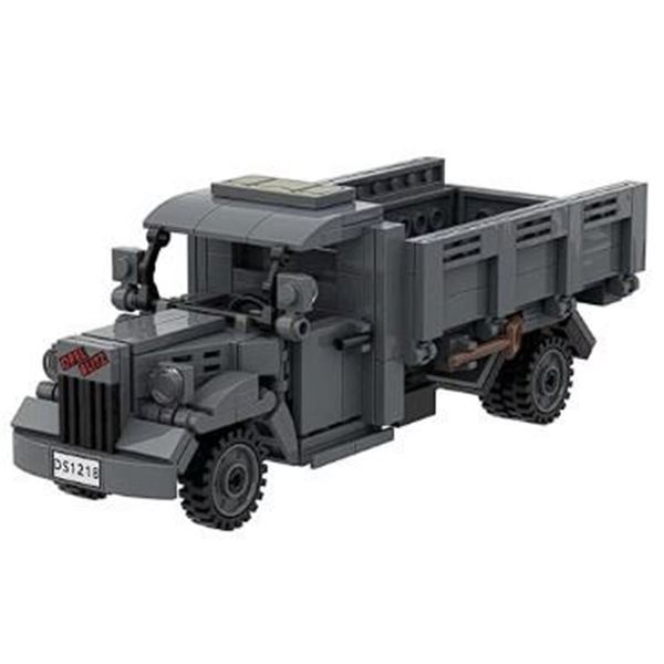Lego-Style WW2 Military Truck Toy Building Set with 3 Toy Soldiers - New