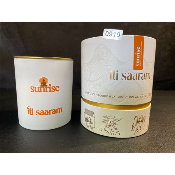 Iti Saaram Luxury Scented Soy-Coconut Wax Candle (220g) Sunrise Scent, Long-Burn Time - New