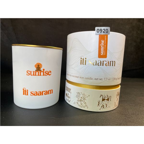 Iti Saaram Luxury Scented Soy-Coconut Wax Candle (220g) Sunrise Scent, Long-Burn Time - New