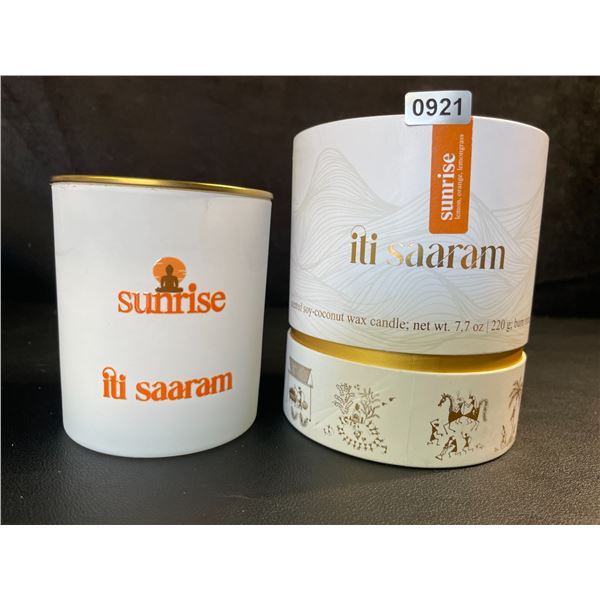 Iti Saaram Luxury Scented Soy-Coconut Wax Candle (220g) Sunrise Scent, Long-Burn Time - New