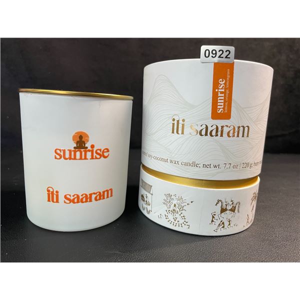 Iti Saaram Luxury Scented Soy-Coconut Wax Candle (220g) Sunrise Scent, Long-Burn Time - New