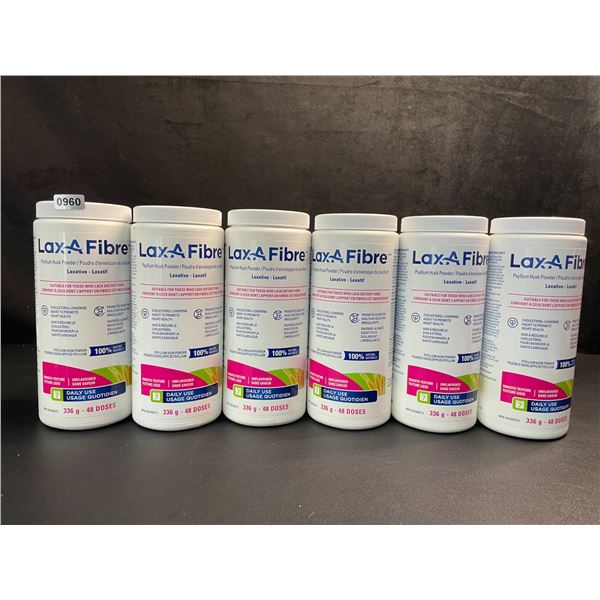 6 Tubs of Lax A Fibre Laxative/Psyllium Husk Powder (336g) Promotes Digestive Health - New