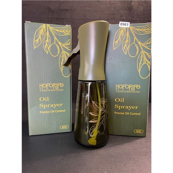Lot of 2 Glass Oil Sprayers/Olive Oil Mister Sprayers (6oz) for Cooking - Brand New