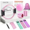 Image 1 : Pilates Essential Kit - Home Workout Pilates Equipment Kit to Tone/Sculpt/Strengthen (Pink) New