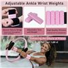 Image 9 : Pilates Essential Kit - Home Workout Pilates Equipment Kit to Tone/Sculpt/Strengthen (Pink) New