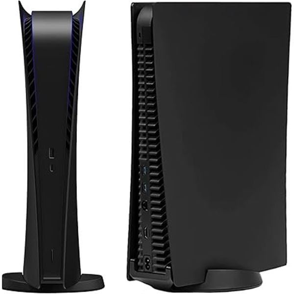 Digital PS5 Console Faceplates (Black) Cover Shell Replacement Set for Digital PS5 Console - New