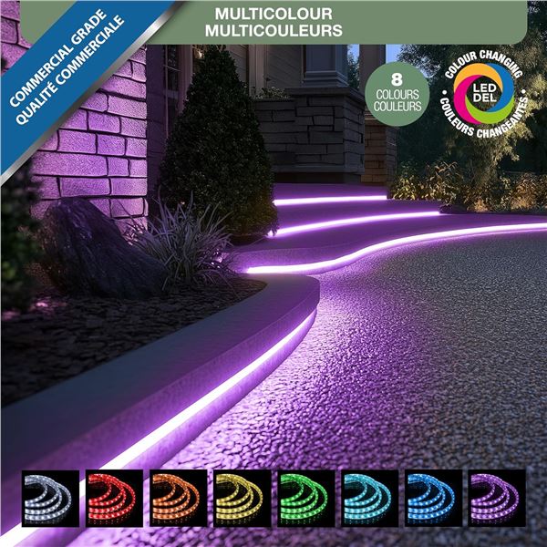 16.4FT Flexible LED Vibrant Color-Changing Strip Light Kit for Outdoors/Indoors w/ Remote - New