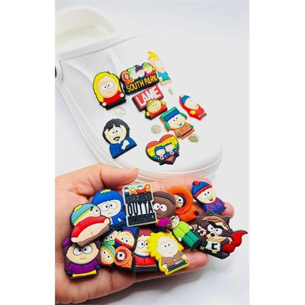 3 Packs of South Park Croc Shoe Charms/Jibbitz Croc Charms - South Park Characters - New