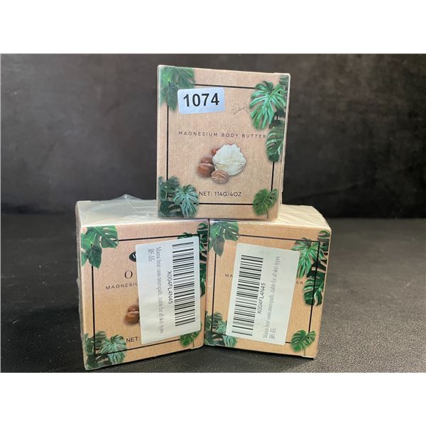 3 Boxes of Magnesium Body Butters (114g) Suitable for All Skin Types - New Sealed