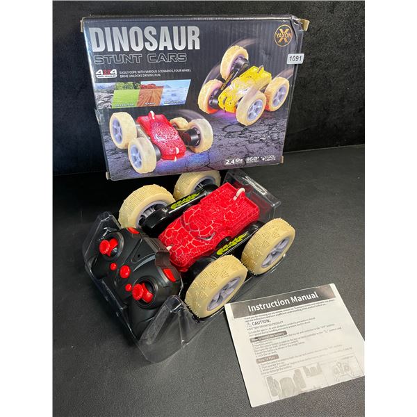 4x4 Rock Crawler R/C Dinosaur Stunt Car - Flip/Stunt Car with Lighting Effects (Red) - New!